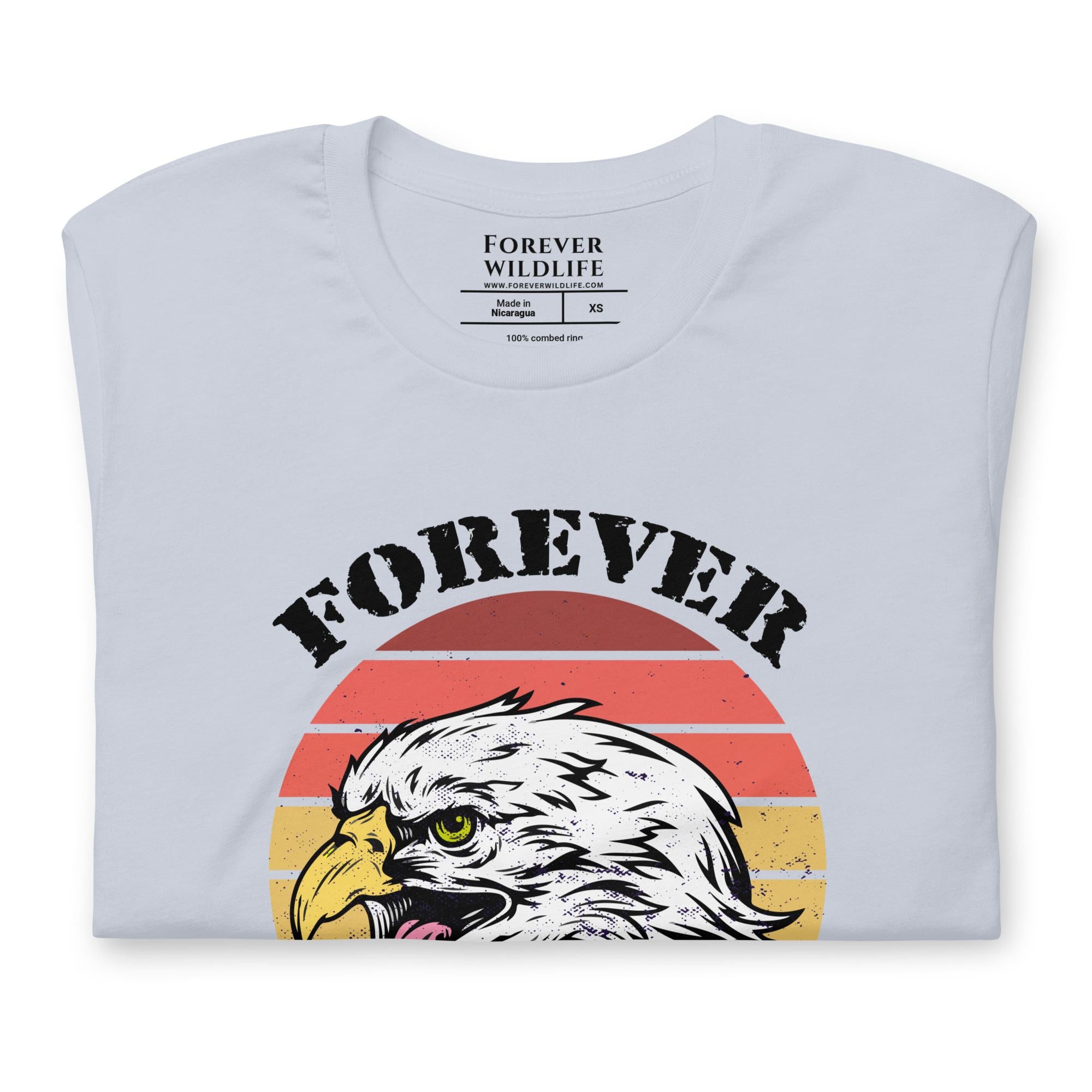 Eagle T-Shirt in Light Blue – Premium Wildlife T-Shirt Design, Eagle Shirts and Wildlife Clothing from Forever Wildlife