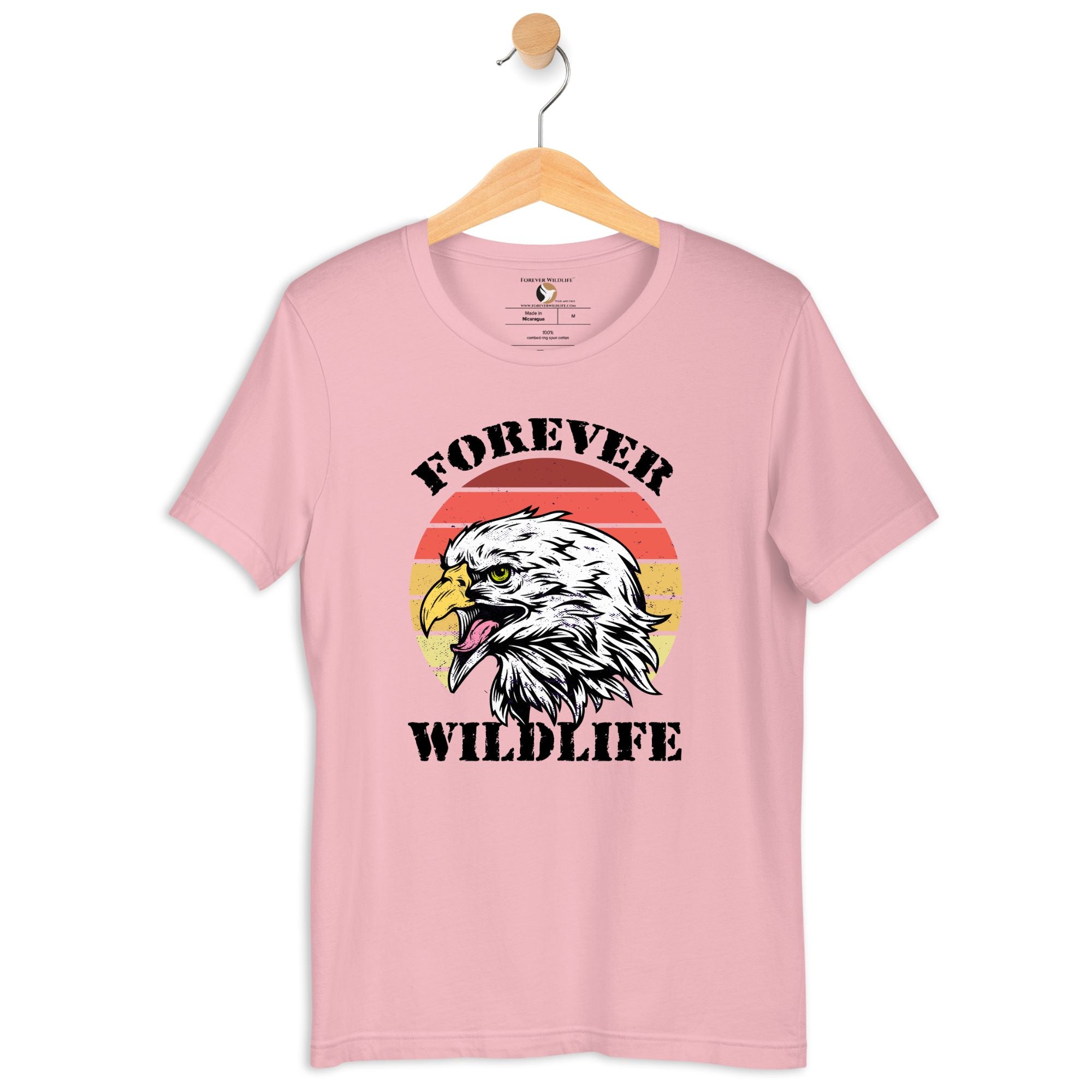 Eagle T-Shirt in Pink – Premium Wildlife T-Shirt Design, Eagle Shirts and Wildlife Clothing from Forever Wildlife