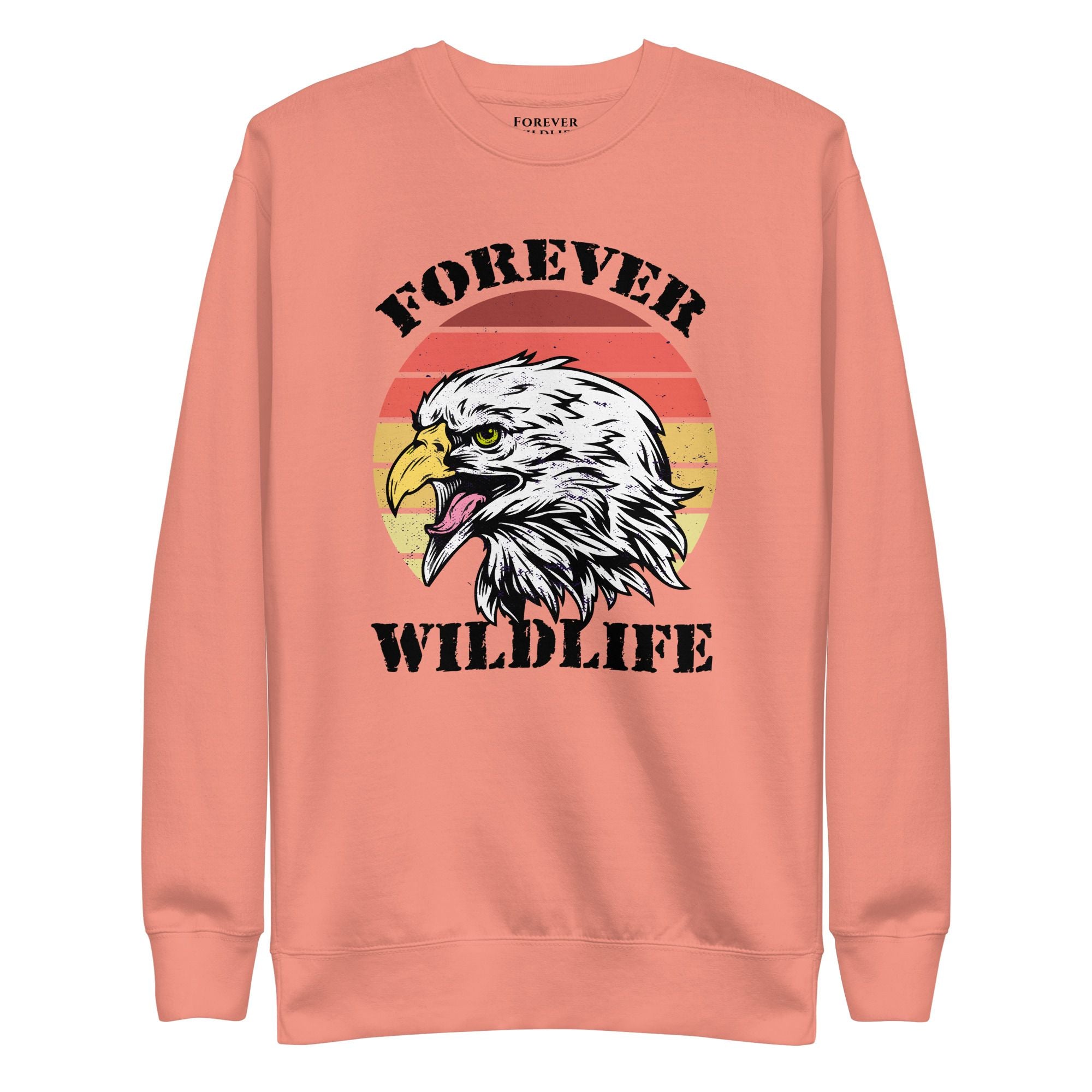 Eagle Sweatshirt in Rose-Premium Wildlife Animal Inspiration Sweatshirt Design, part of Wildlife Sweatshirts & Clothing from Forever Wildlife.