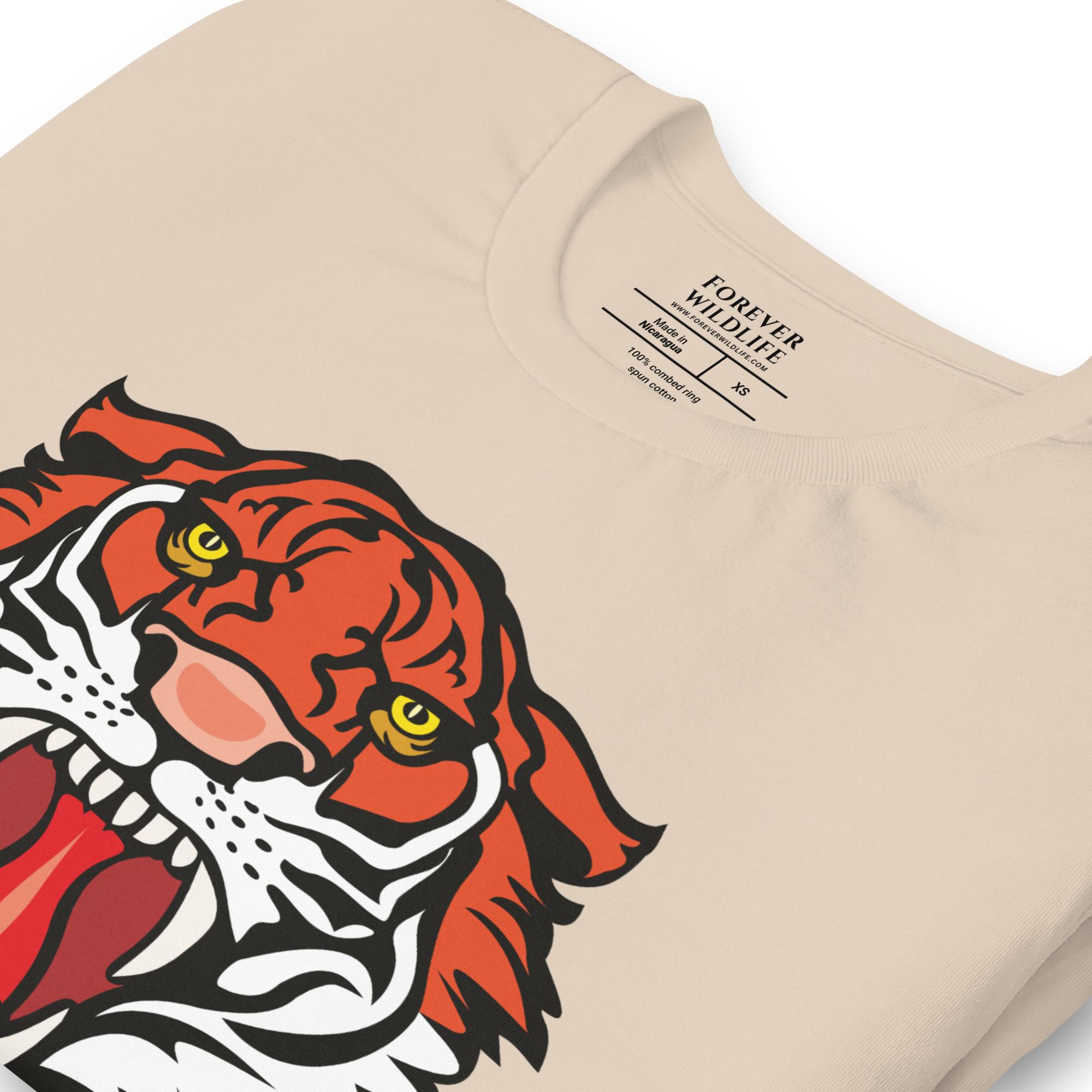 Tiger T-Shirt in Soft Cream – Premium Wildlife T-Shirt Design, Wildlife Clothing & Apparel from Forever Wildlife