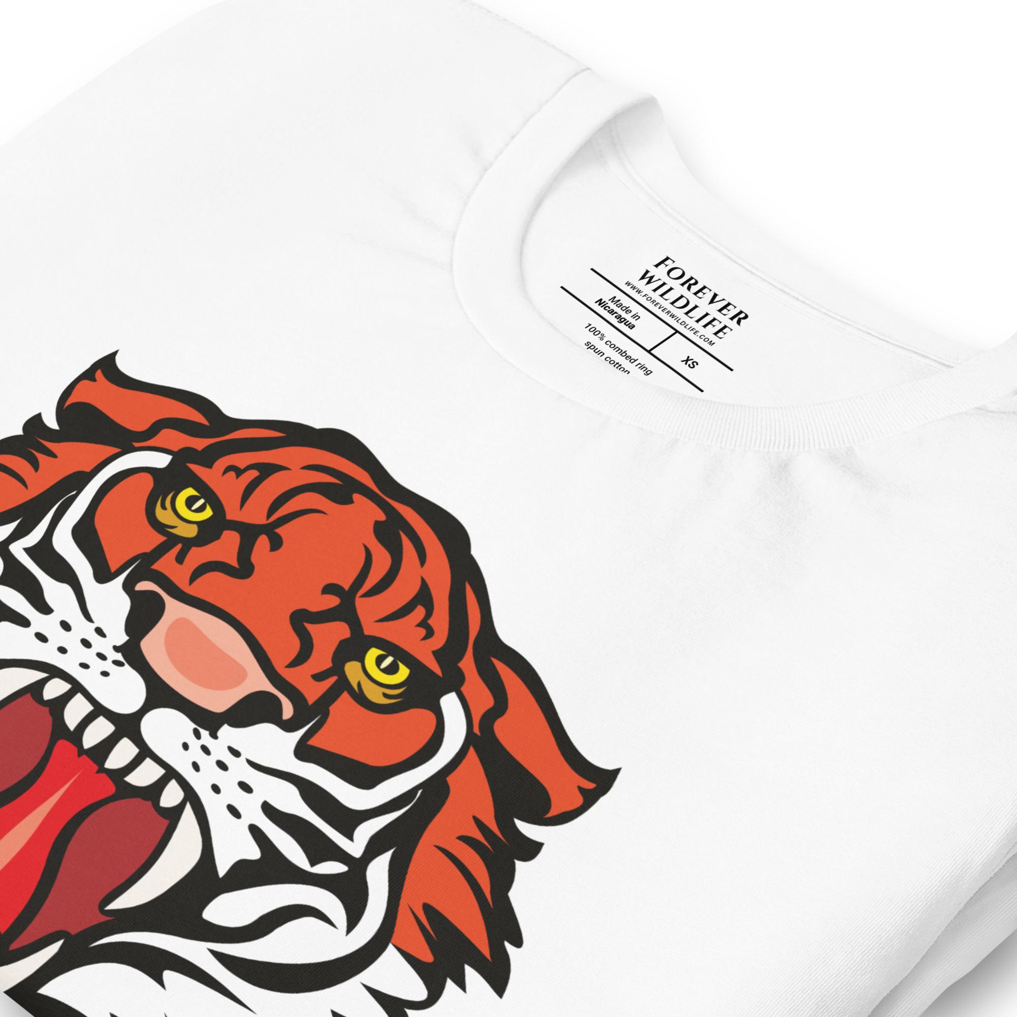 Tiger T-Shirt in White – Premium Wildlife T-Shirt Design, Wildlife Clothing & Apparel from Forever Wildlife