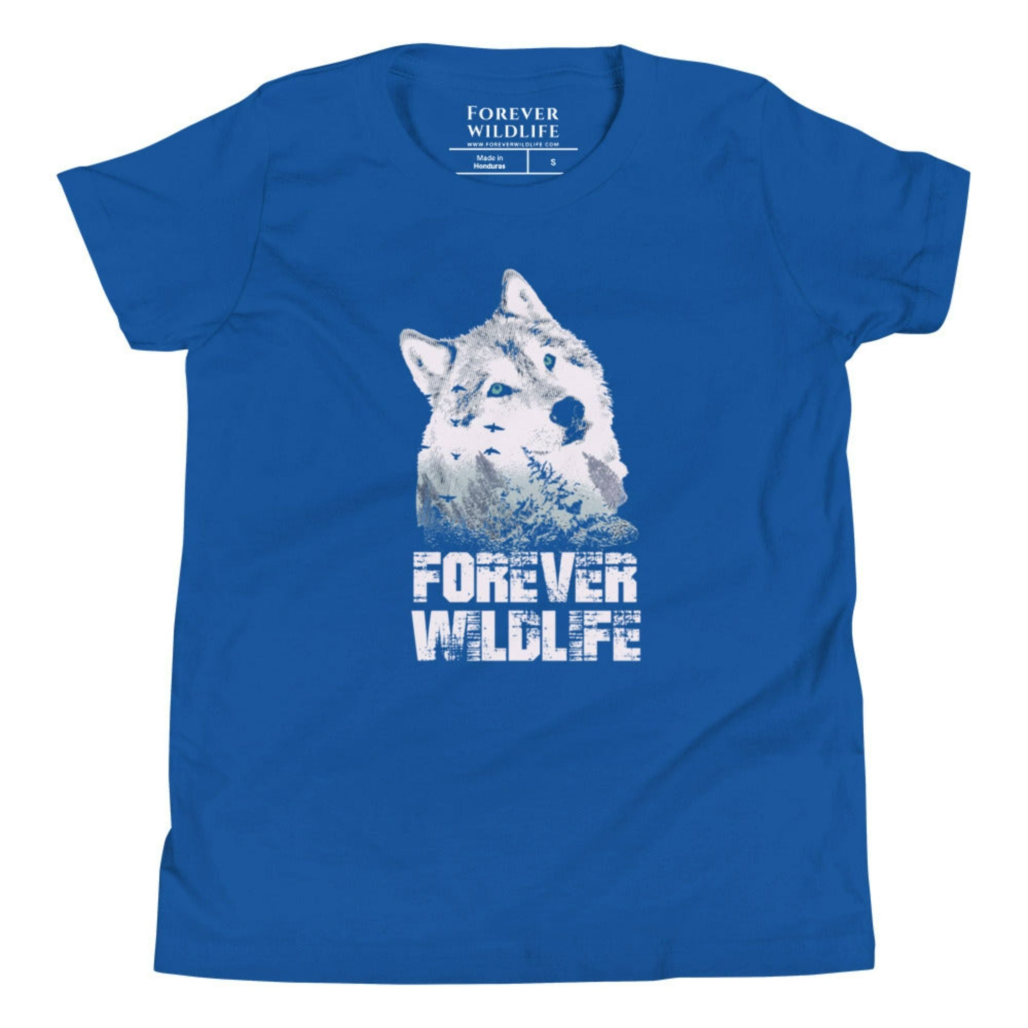 Royal Youth T-Shirt with Wolf graphic as part of Wildlife T Shirts, Wildlife Clothing & Apparel by Forever Wildlife