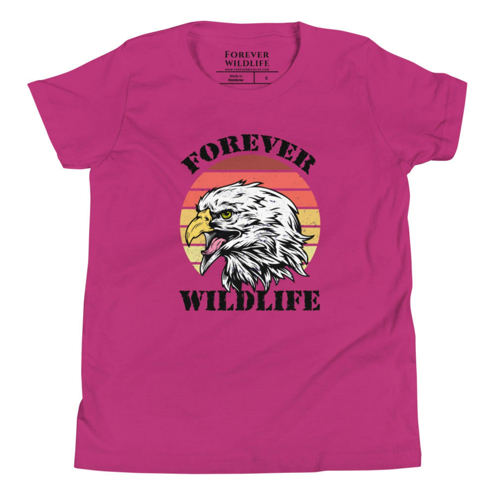 Berry Youth T-Shirt with Eagle graphic as part of Wildlife T Shirts, Wildlife Clothing & Apparel by Forever Wildlife