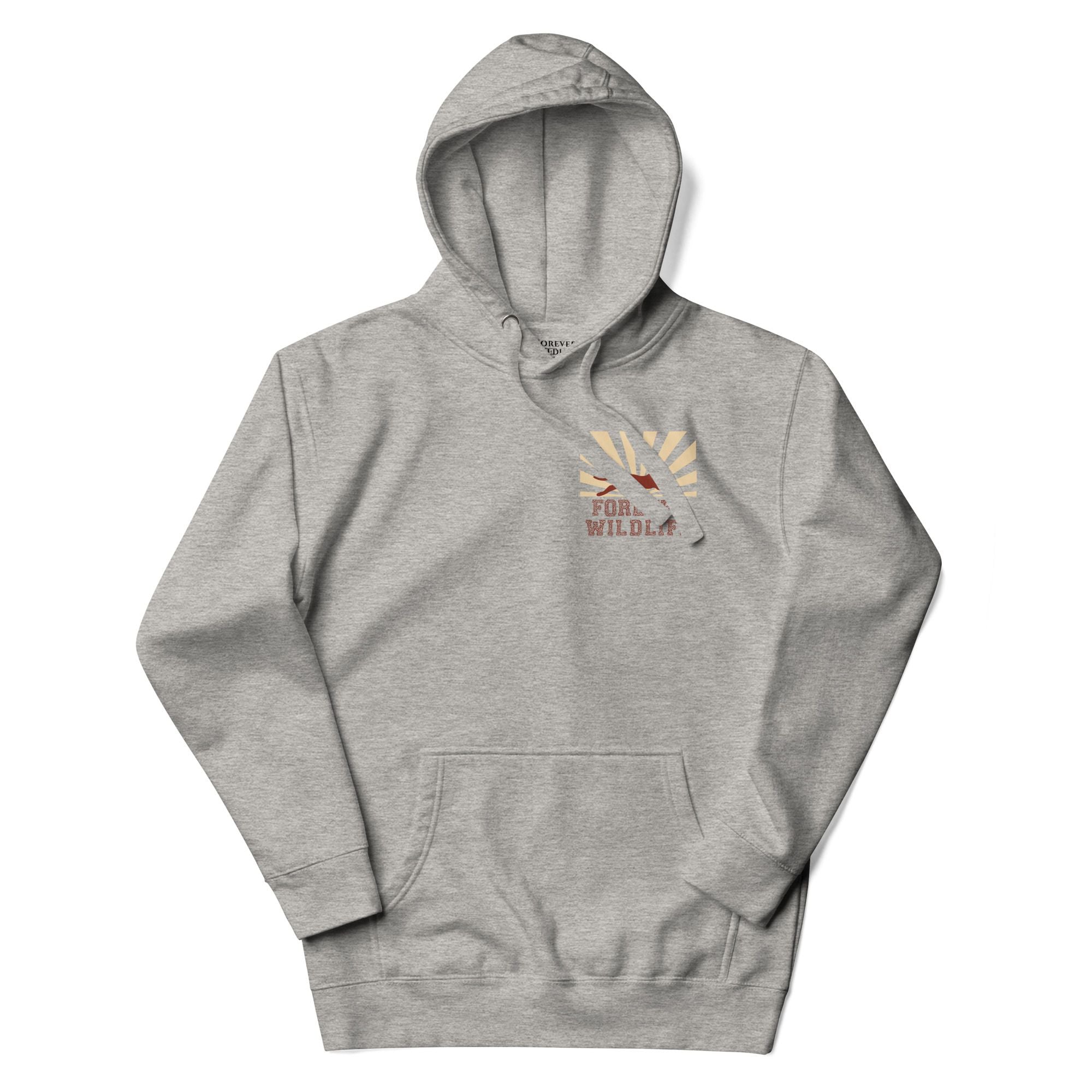 Cheetah Hoodie, beautiful grey Cheetah hoodie with cheetah graphics made by Forever Wildlife Wildlife hoodies.