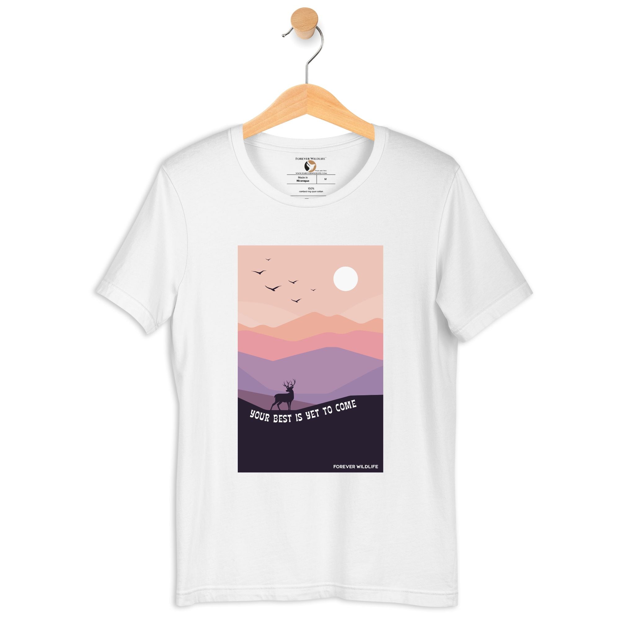 Deer T-Shirt in White – Premium Wildlife T-Shirts Designs, Wildlife Clothing & Apparel from Forever Wildlife