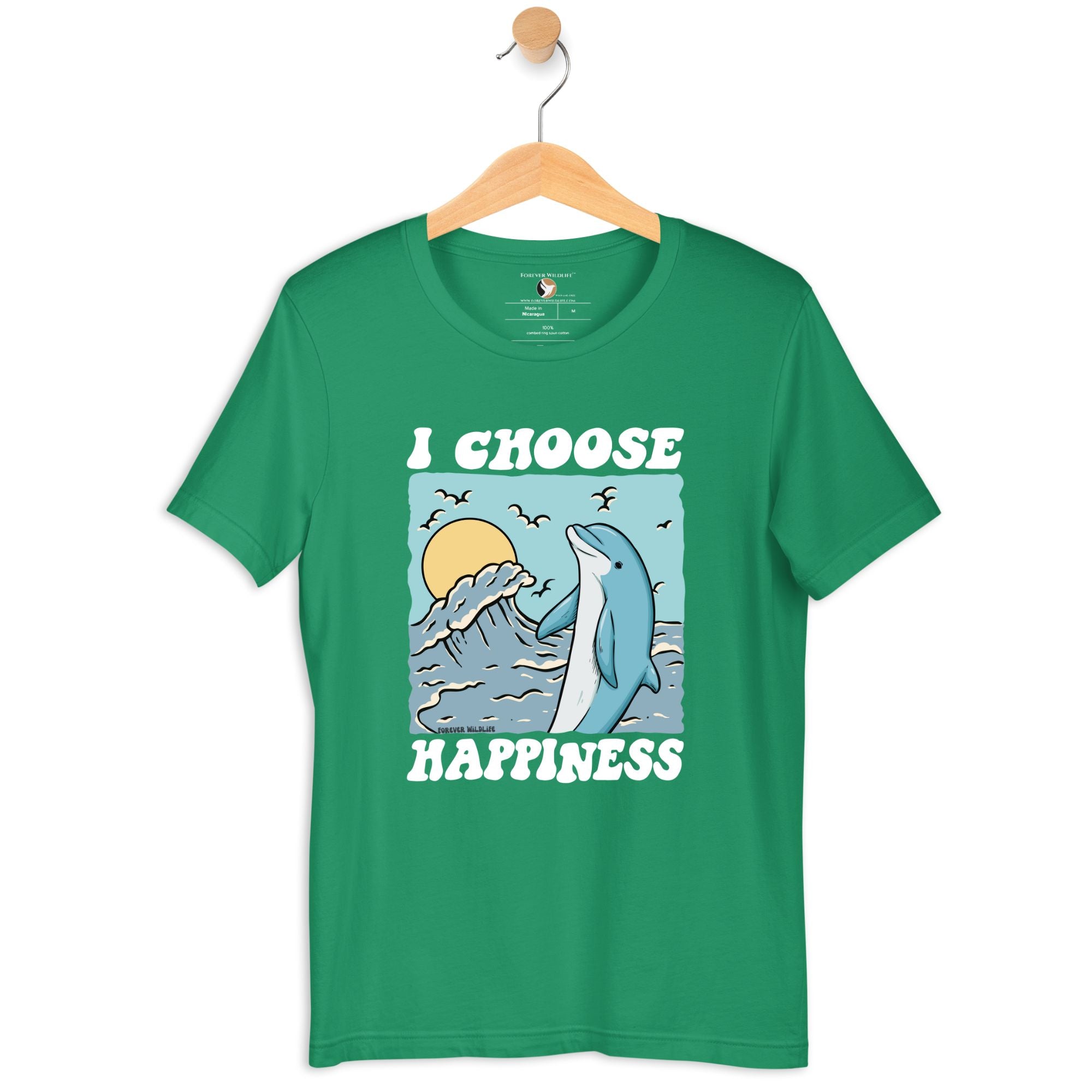 Dolphin T-Shirt in Kelly – Premium Wildlife T-Shirt Design, Wildlife Clothing & Apparel from Forever Wildlife
