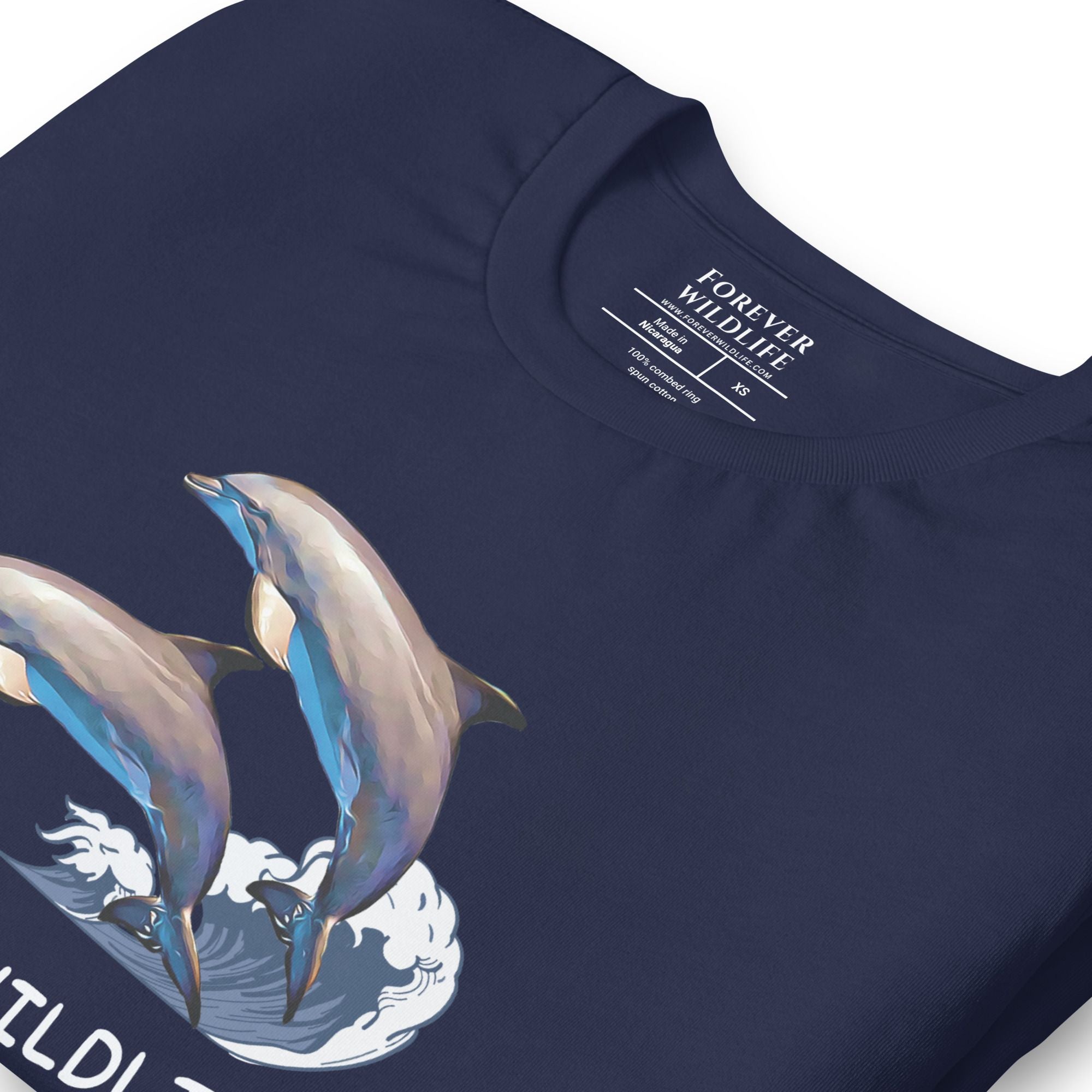 Dolphin T-Shirt in Navy – Premium Wildlife T-Shirt Design, Wildlife Clothing & Apparel from Forever Wildlife