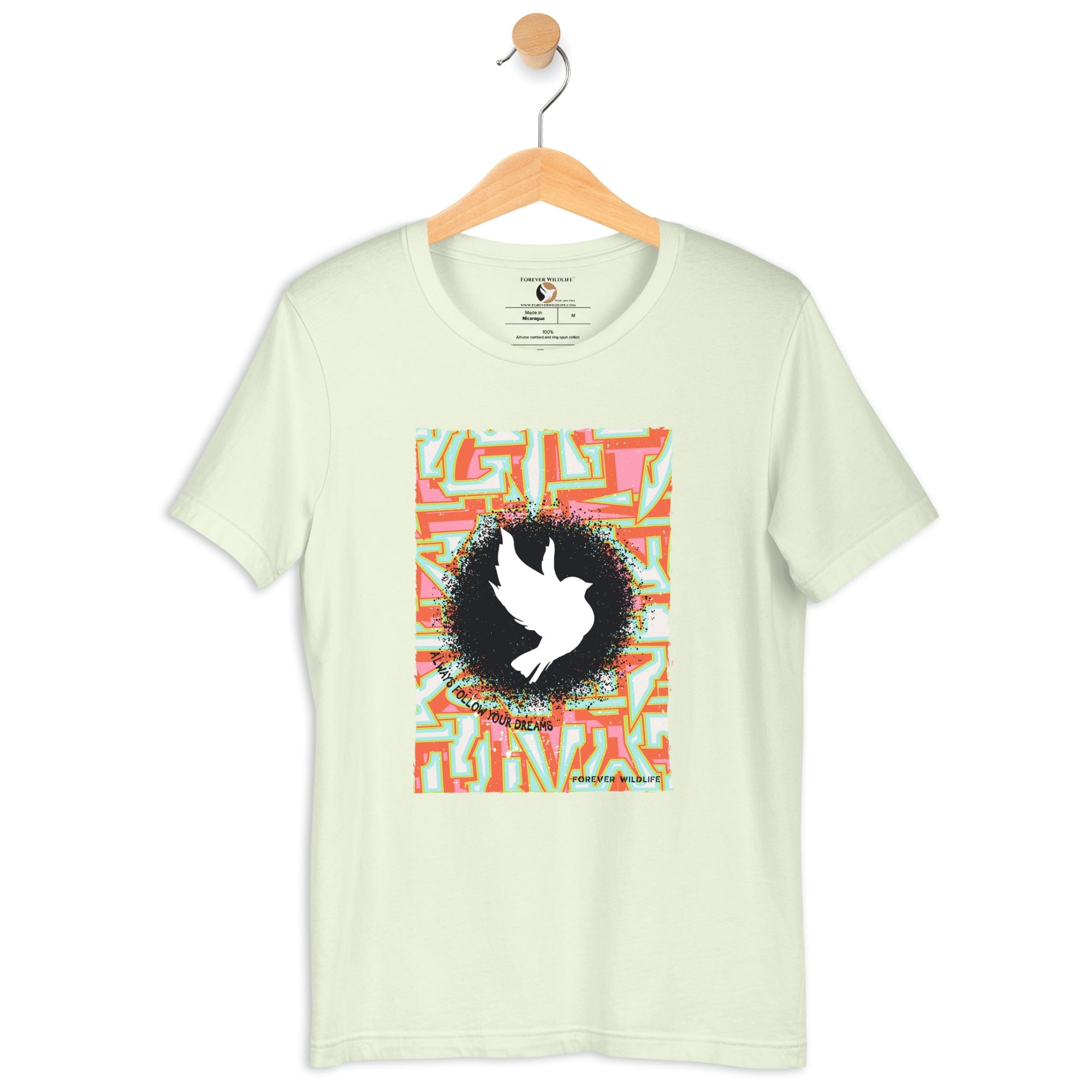 Dove Shirt in Citron – Premium Wildlife Inspirational T-Shirt Design, Wildlife Apparel from Forever Wildlife