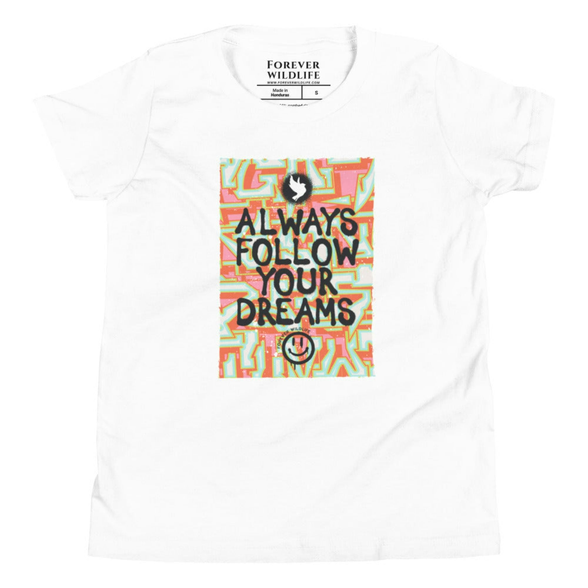 White Dove Youth T-Shirt with Dove graphic as part of Wildlife T Shirts, Wildlife Clothing & Apparel by Forever Wildlife