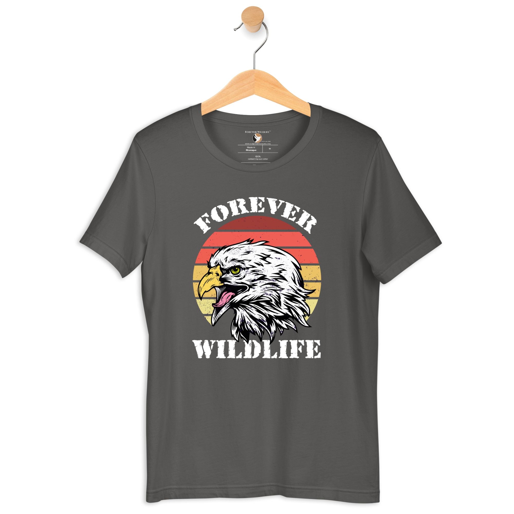 Eagle T-Shirt in Asphalt – Premium Wildlife T-Shirt Design, Eagle Shirts and Wildlife Clothing from Forever Wildlife