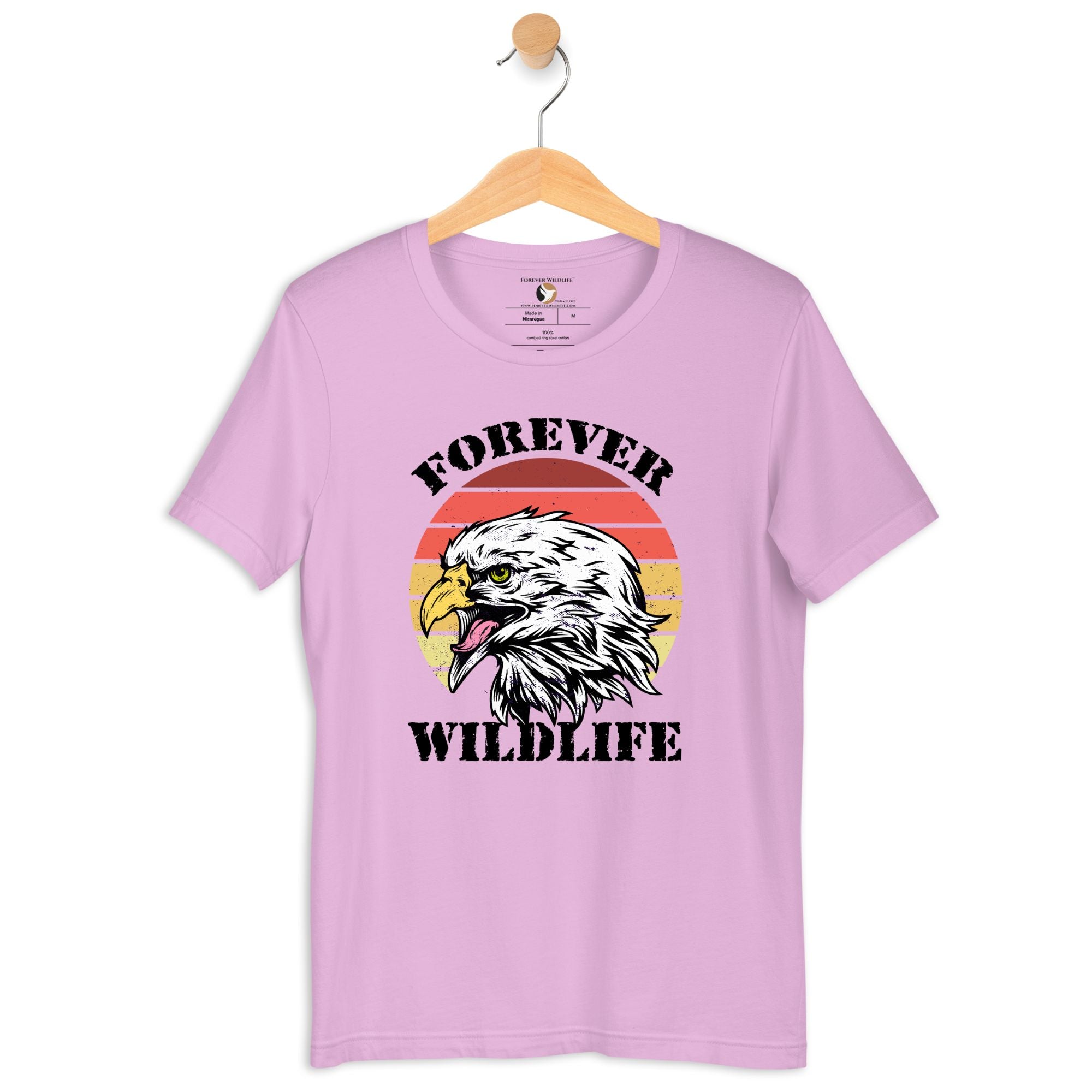 Eagle T-Shirt in Lilac – Premium Wildlife T-Shirt Design, Eagle Shirts and Wildlife Clothing from Forever Wildlife
