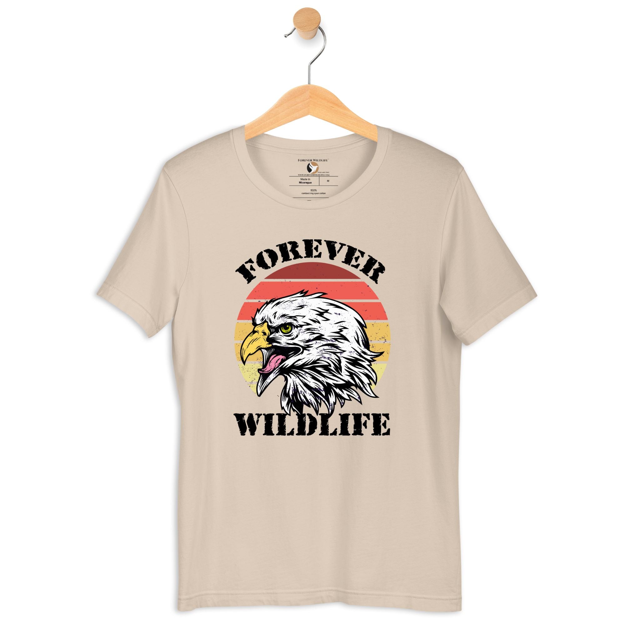 Eagle T-Shirt in Soft Cream – Premium Wildlife T-Shirt Design, Eagle Shirts and Wildlife Clothing from Forever Wildlife