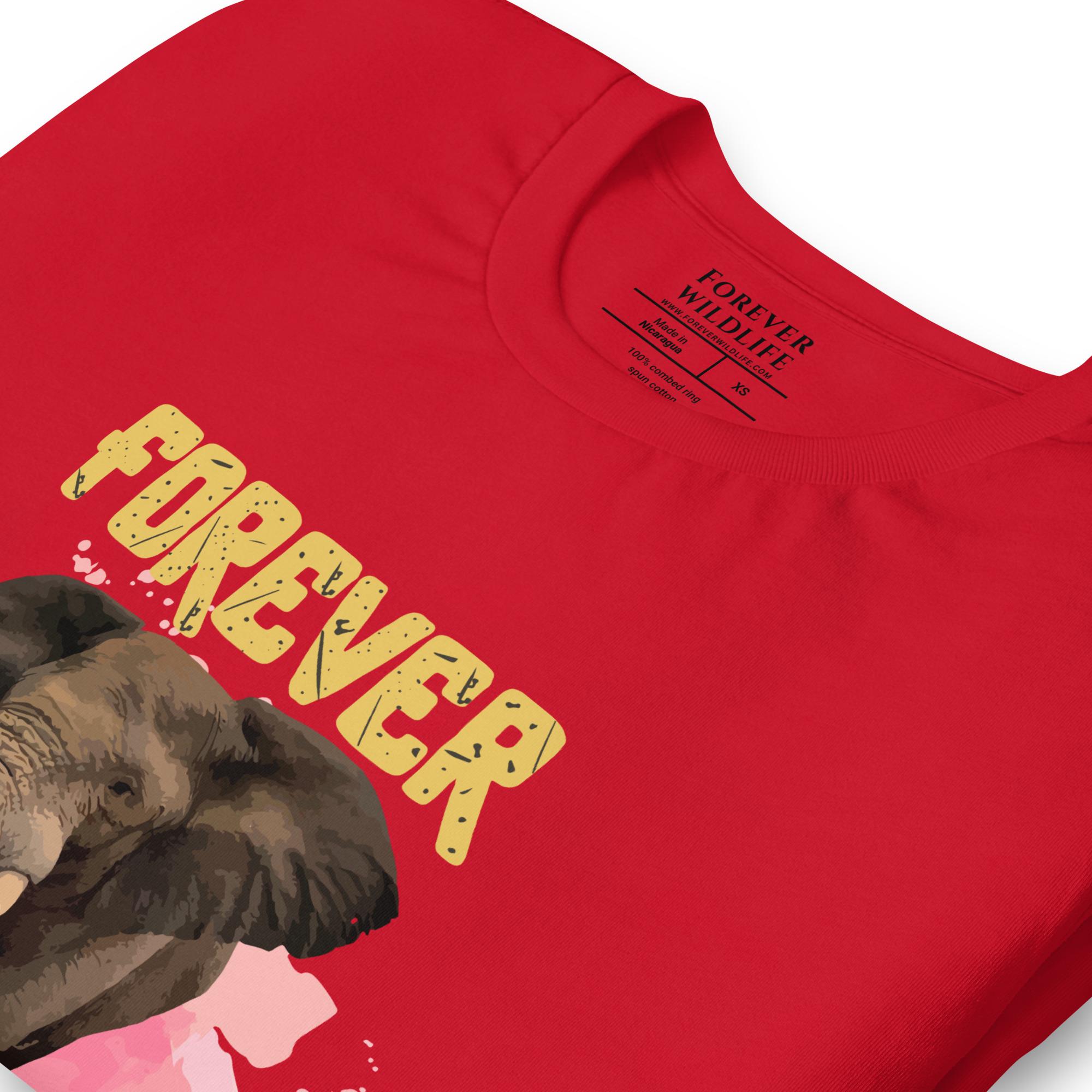 Elephant T-Shirt in Red – Premium Wildlife T-Shirt Design, Wildlife Clothing & Apparel from Forever Wildlife