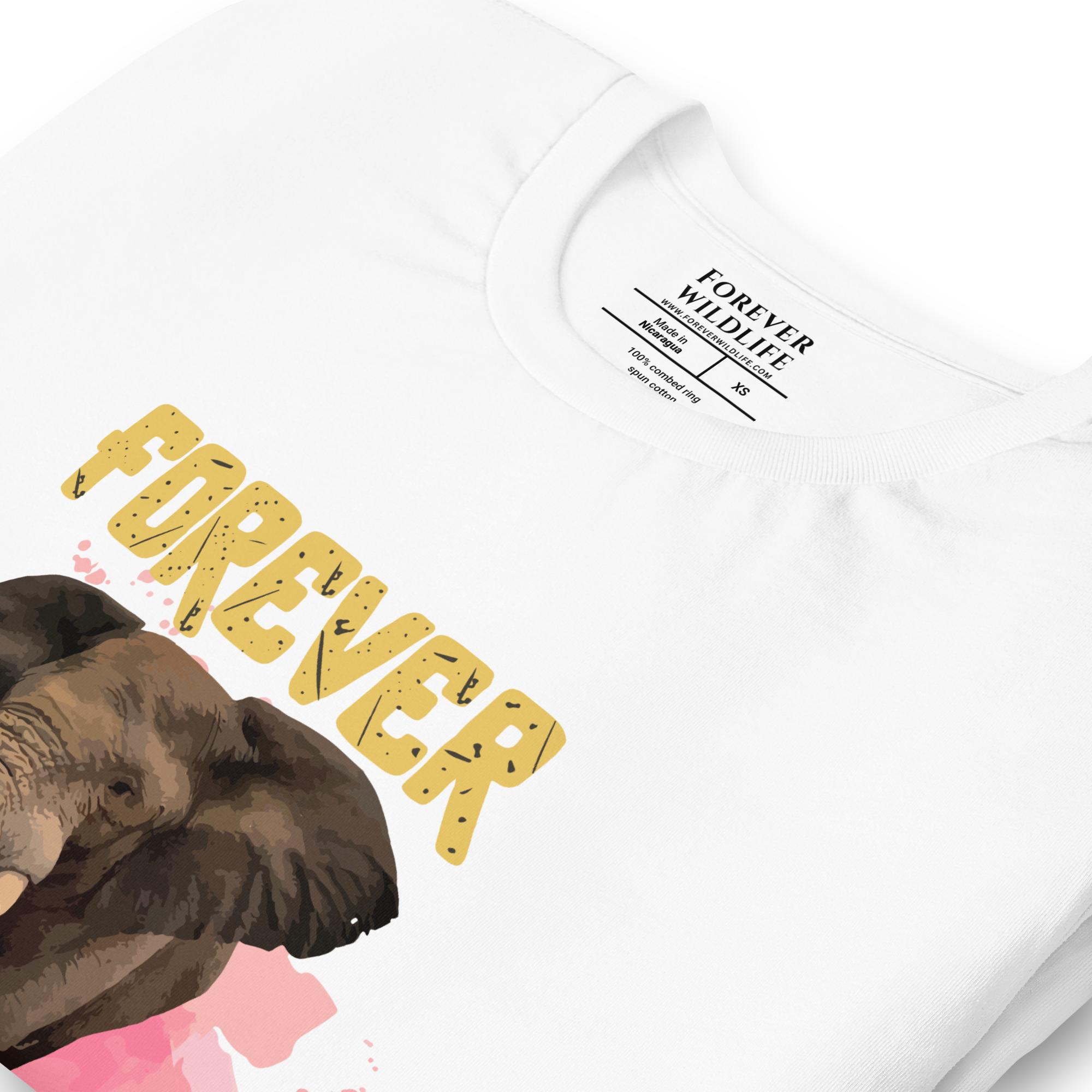 Elephant T-Shirt in White – Premium Wildlife T-Shirt Design, Wildlife Clothing & Apparel from Forever Wildlife