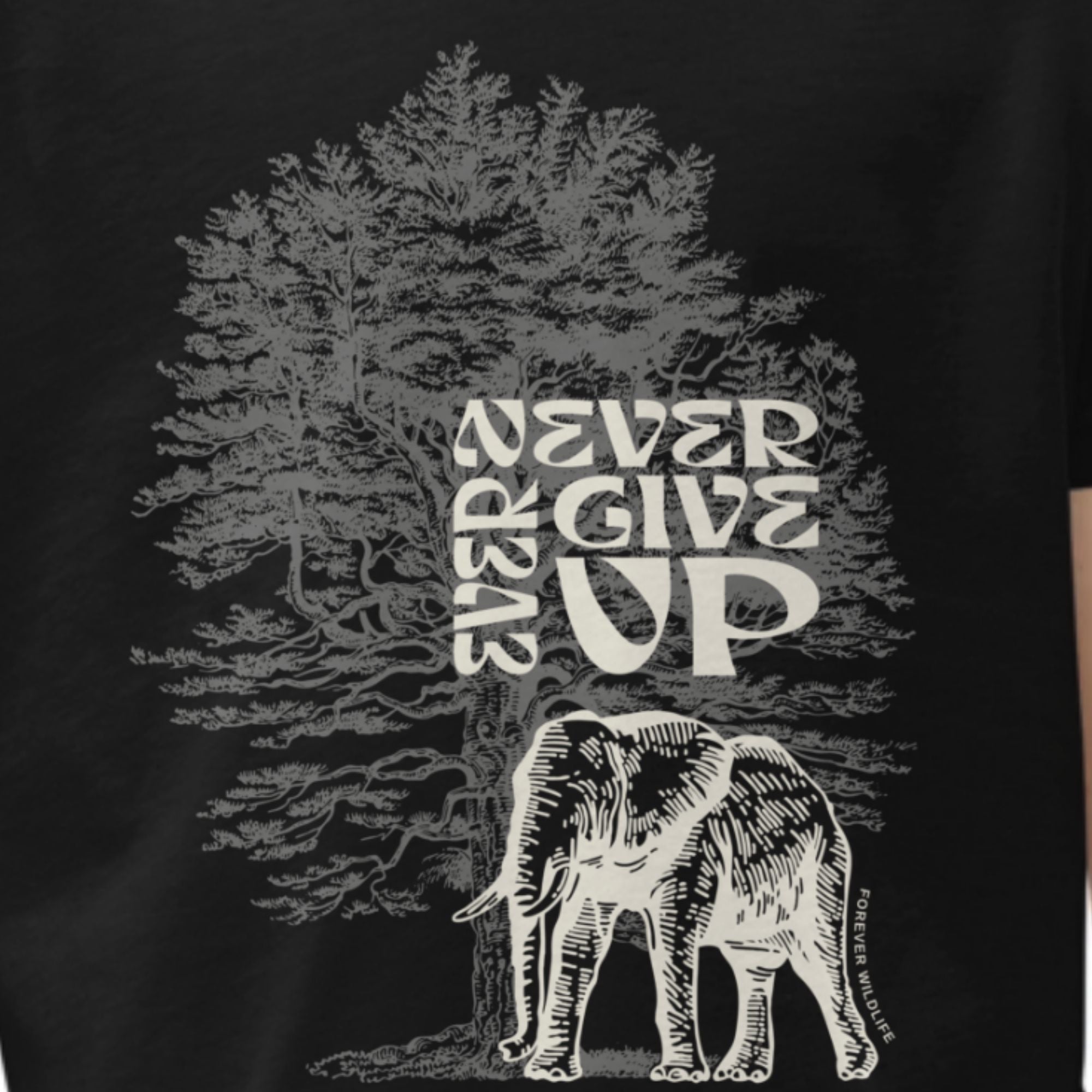 Black Elephant Youth T-Shirt with Elephant graphic as part of Wildlife T-Shirts, Wildlife Clothing & Apparel by Forever Wildlife