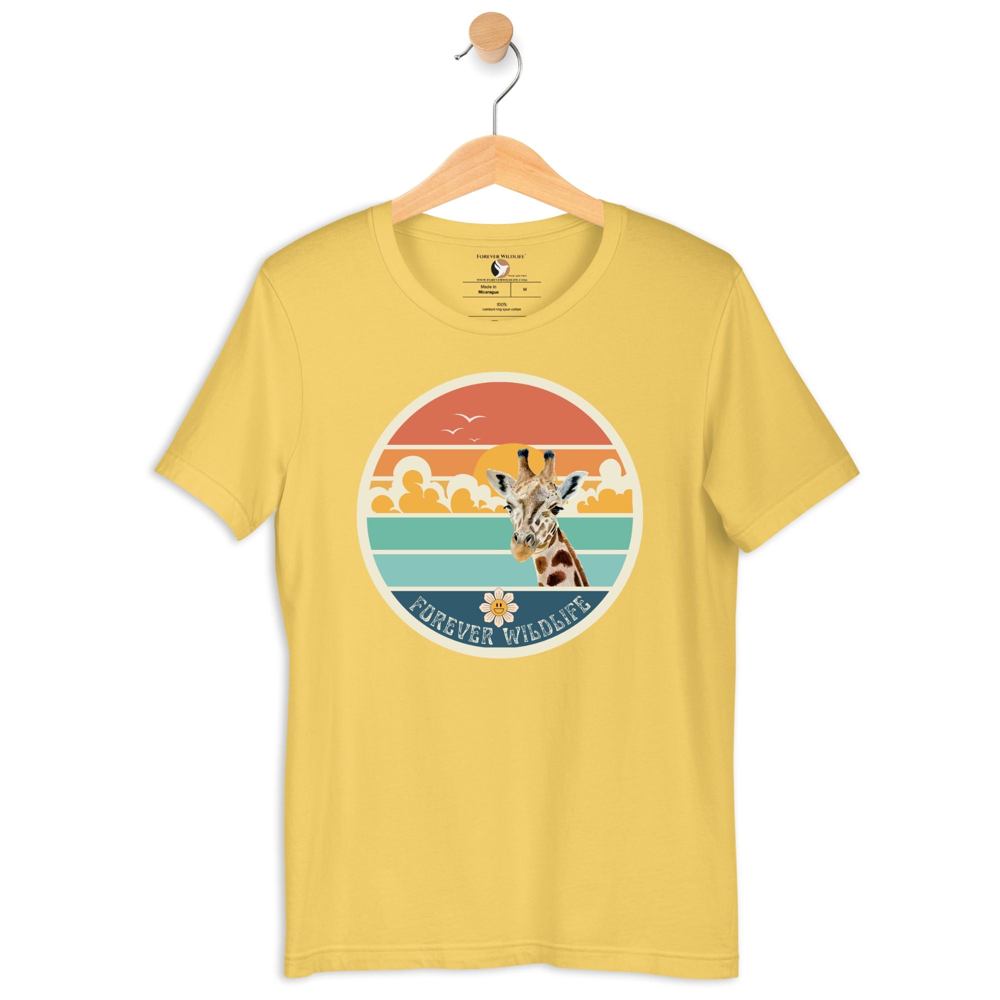 Giraffe T-Shirt in yellow – Premium Wildlife T-Shirt Design, Wildlife Clothing & Apparel from Forever Wildlife