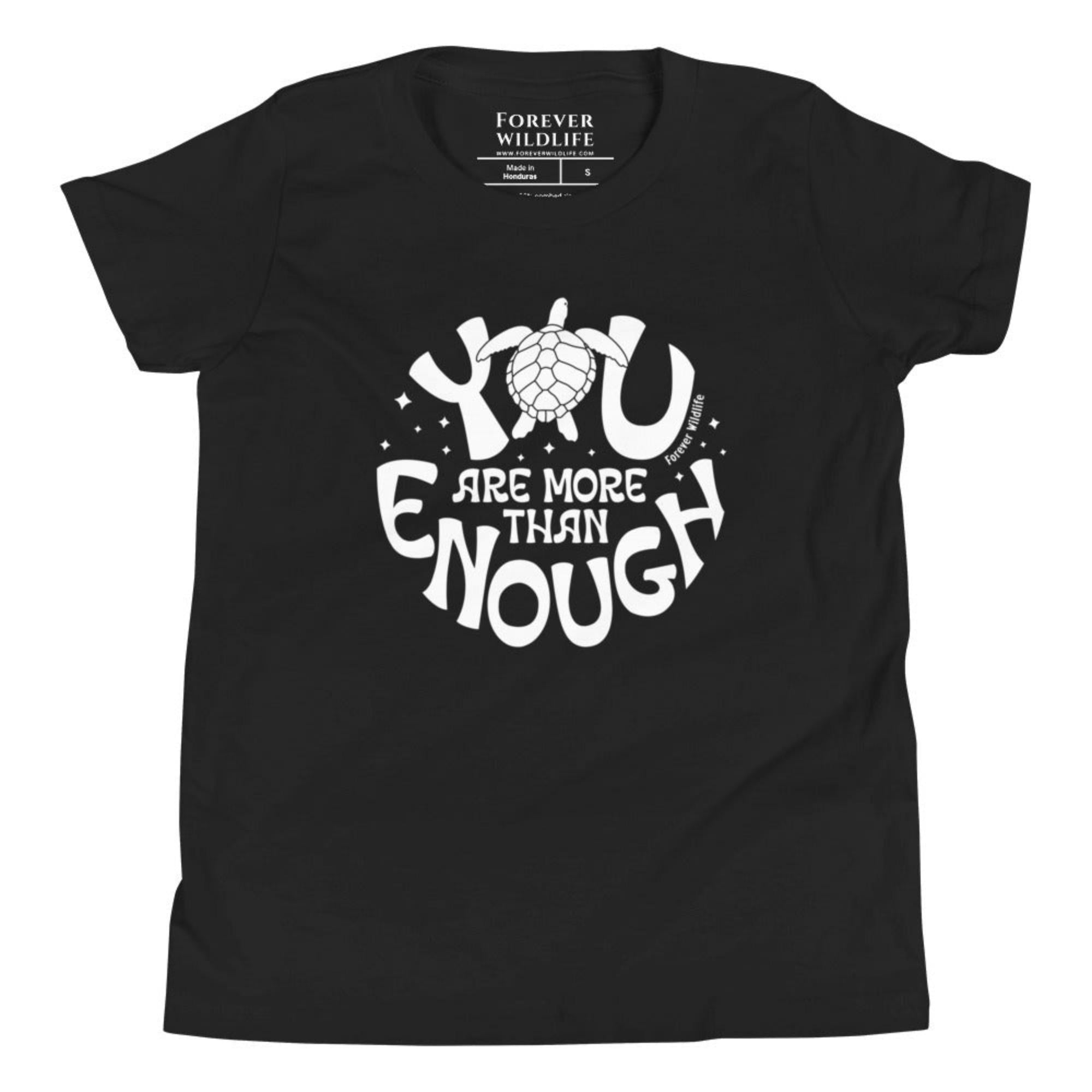 Black Youth T-Shirt with Sea Turtle graphic as part of Wildlife T-Shirts, Wildlife Clothing & Apparel by Forever Wildlife