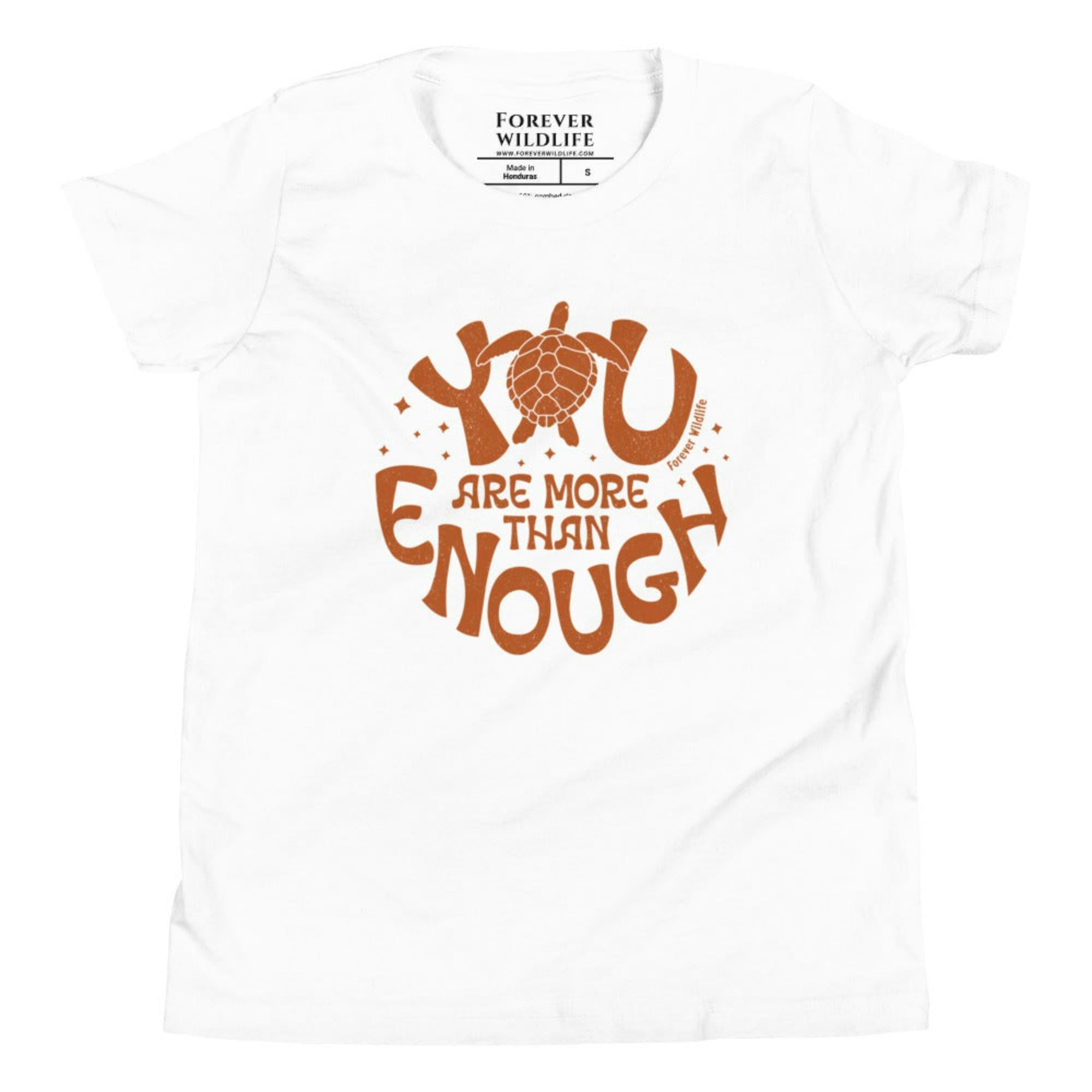 White Youth T-Shirt with Sea Turtle graphic as part of Wildlife T-Shirts, Wildlife Clothing & Apparel by Forever Wildlife