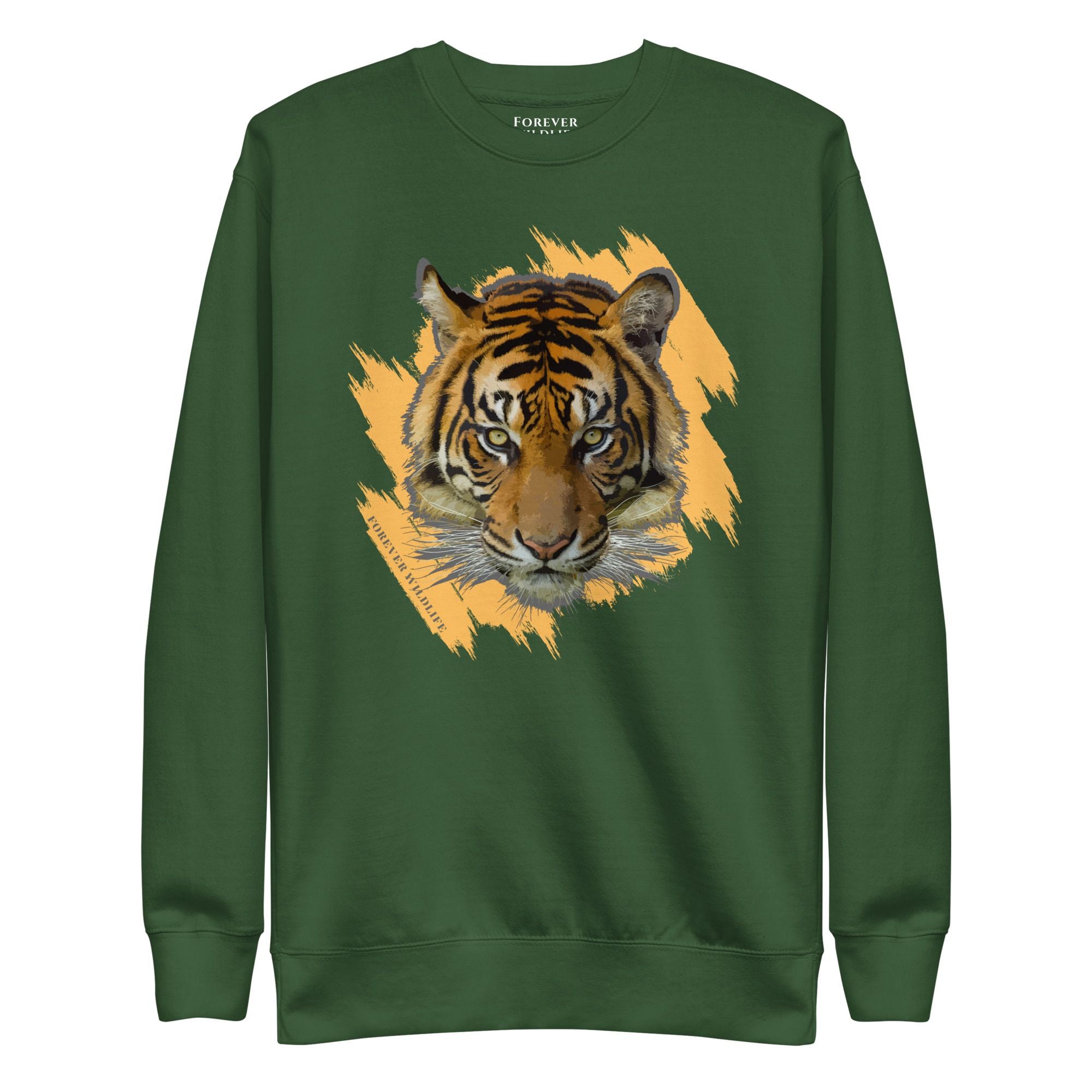 Tiger Sweatshirt in Forest-Premium Wildlife Animal Inspiration Sweatshirt Design, part of Wildlife Sweatshirts & Clothing from Forever Wildlife.