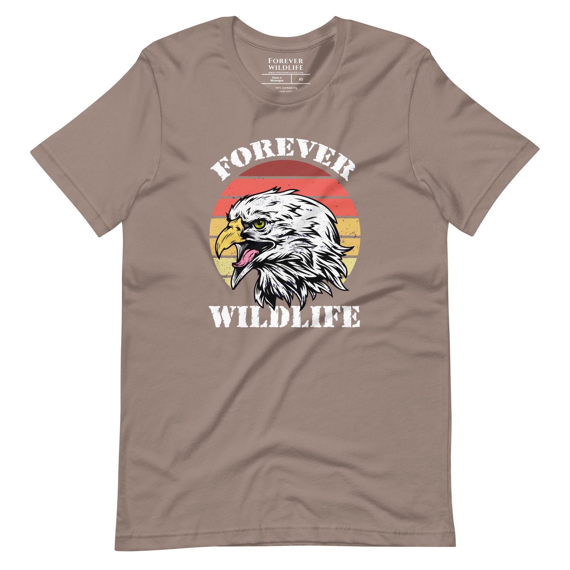 Eagle T-Shirt in Pebble – Premium Wildlife T-Shirt Design, Eagle Shirts and Wildlife Apparel from Forever Wildlife