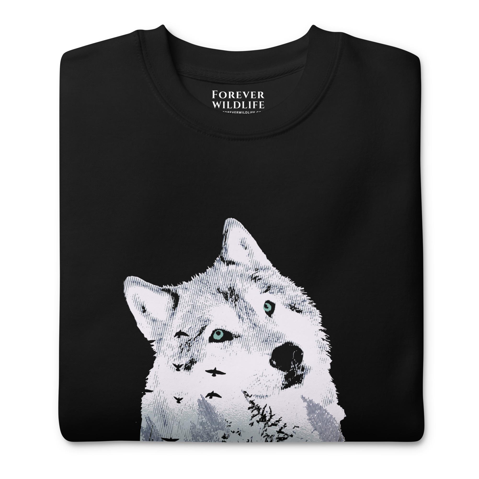 Wolf Sweatshirt in Black-Premium Wildlife Animal Inspiration Sweatshirt Design, part of Wildlife Sweatshirts & Clothing from Forever Wildlife.