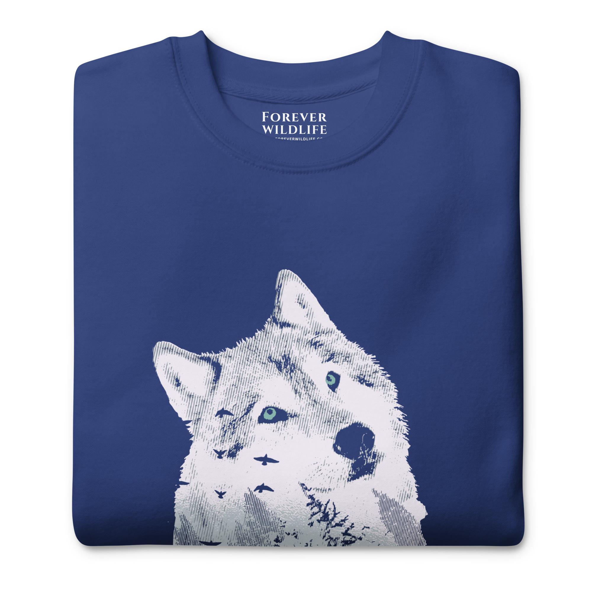 Wolf Sweatshirt in Royal-Premium Wildlife Animal Inspiration Sweatshirt Design, part of Wildlife Sweatshirts & Clothing from Forever Wildlife.