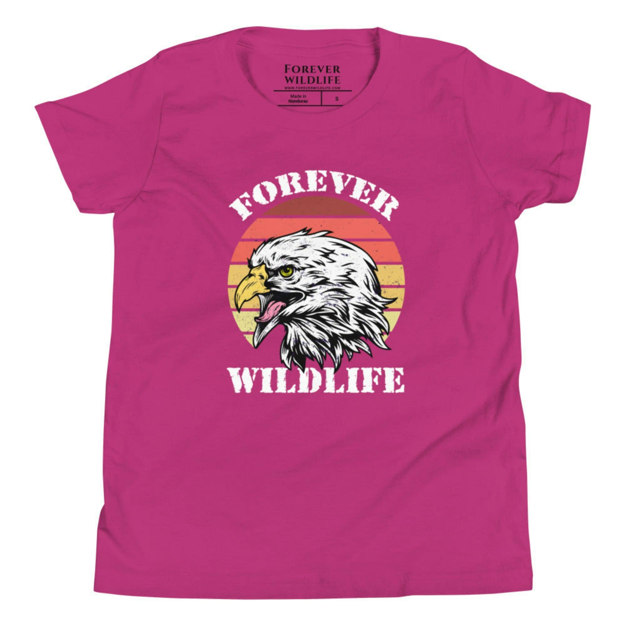 Berry Youth T-Shirt with Eagle graphic as part of Wildlife T Shirts, Wildlife Clothing & Apparel by Forever Wildlife
