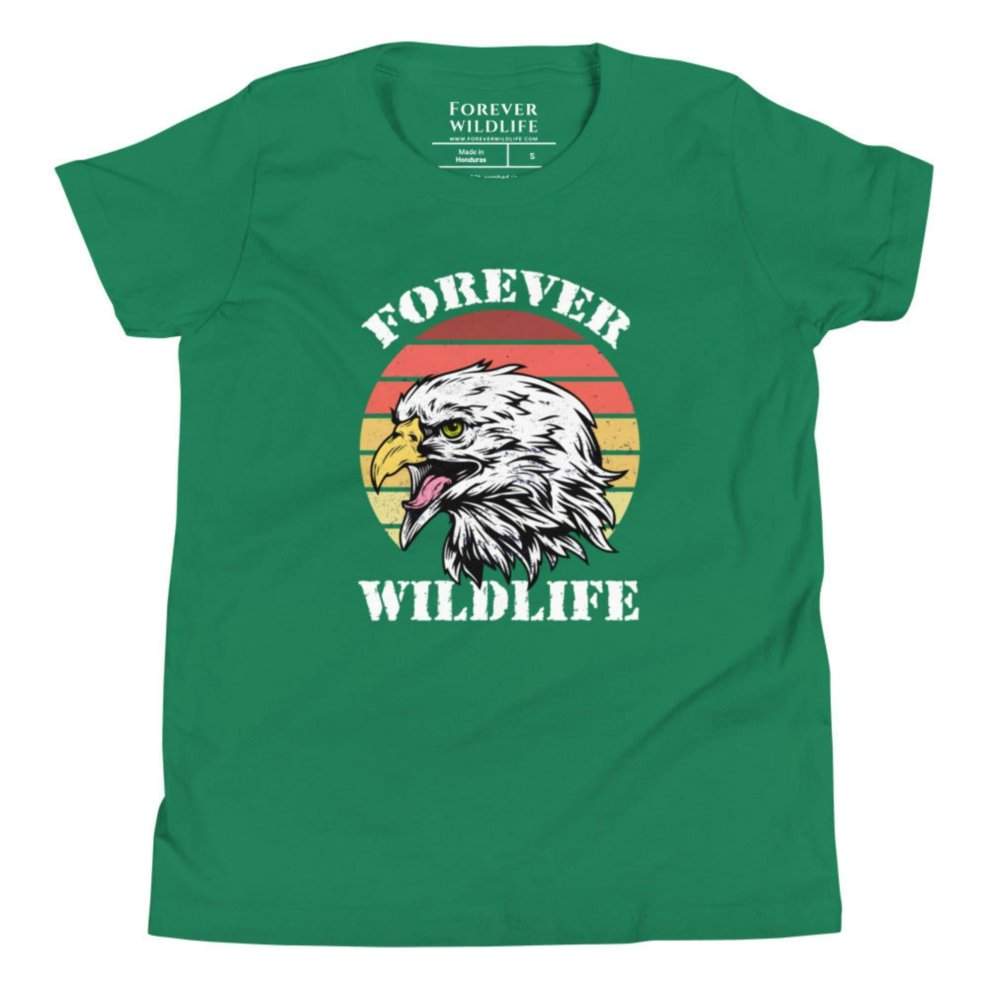 Kelly Youth T-Shirt with Eagle graphic as part of Wildlife T Shirts, Wildlife Clothing & Apparel by Forever Wildlife