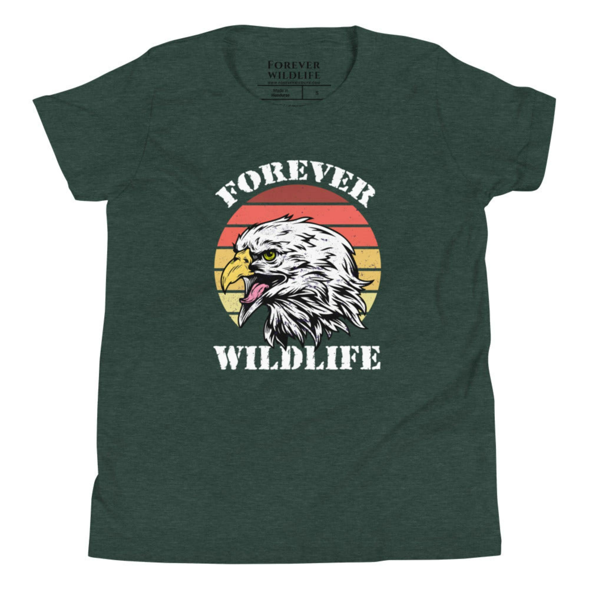 Heather Tee, Youth T-Shirt with Eagle graphic as part of Wildlife T Shirts, Wildlife Clothing & Apparel by Forever Wildlife